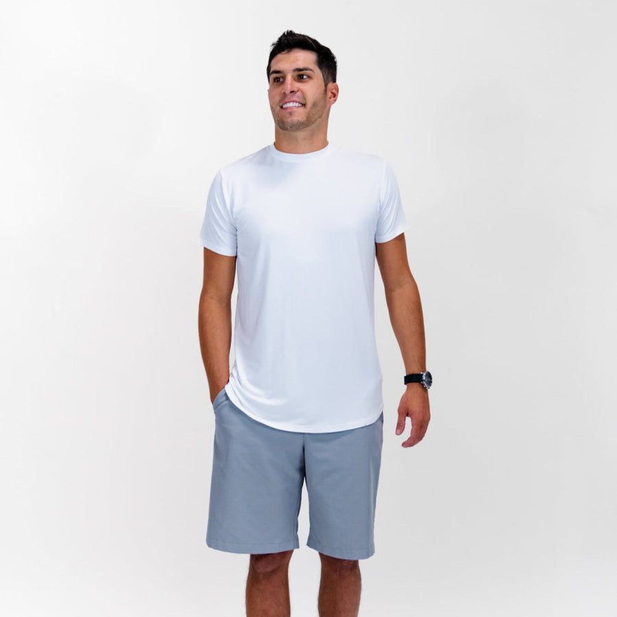 Nick Tee in White, athletic fit | PILLAR
