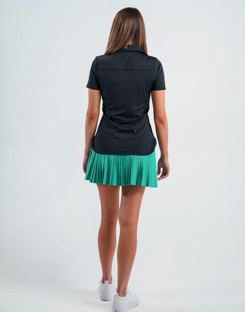 Chloe Polo in Black, tonal women's performance polo | PILLAR