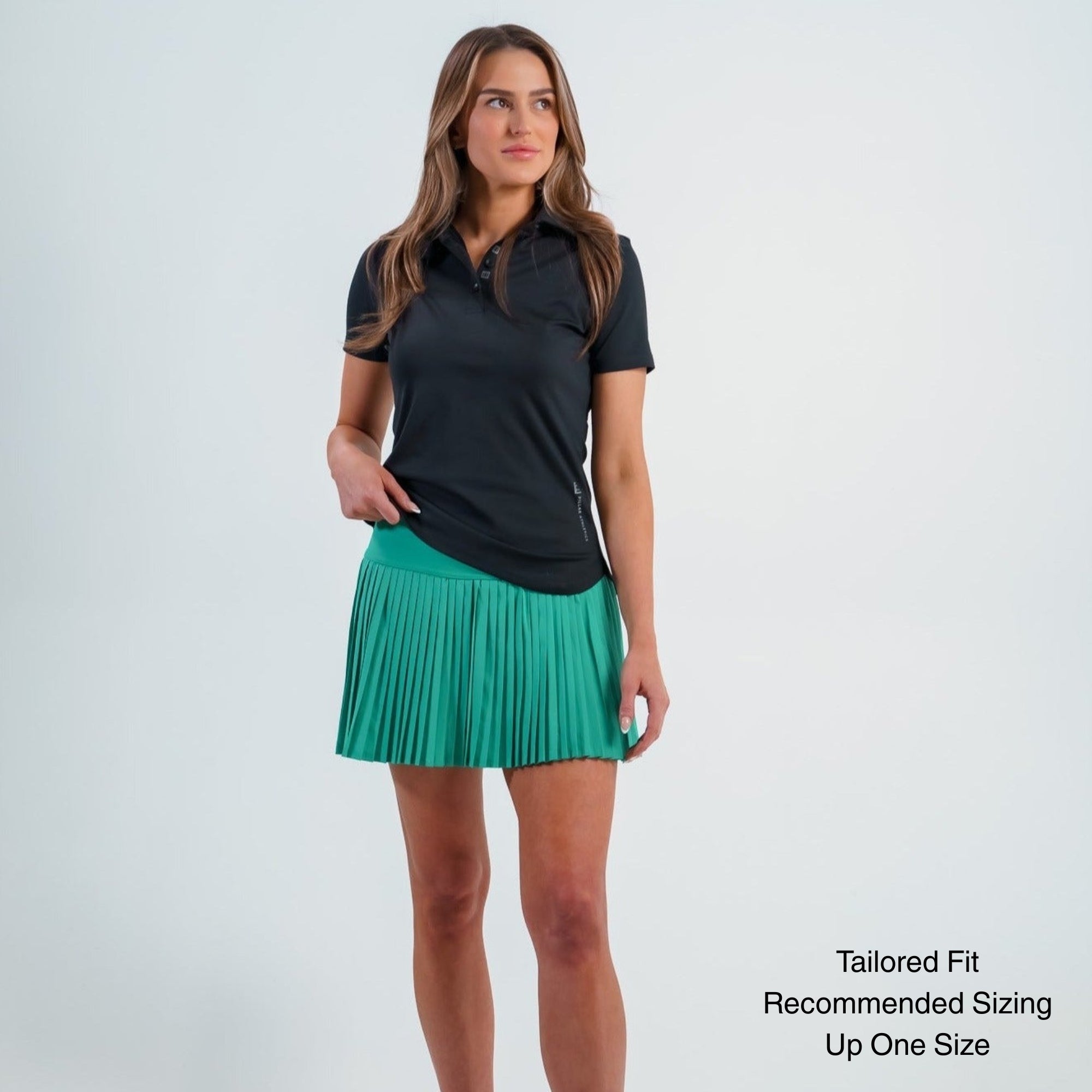 Chloe Polo in Black, all black monochrome outfit | PILLAR